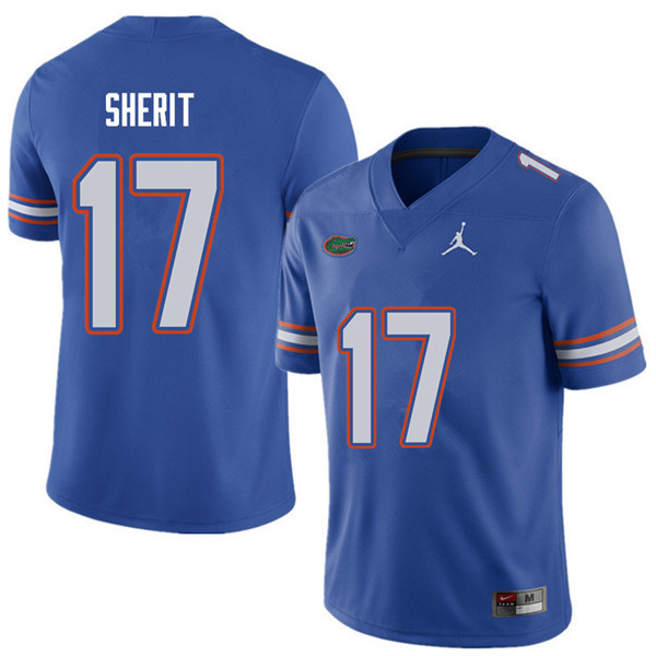 Jordan Brand Men #17 Jordan Sherit Florida Gators College Football Jerseys Sale-Royal